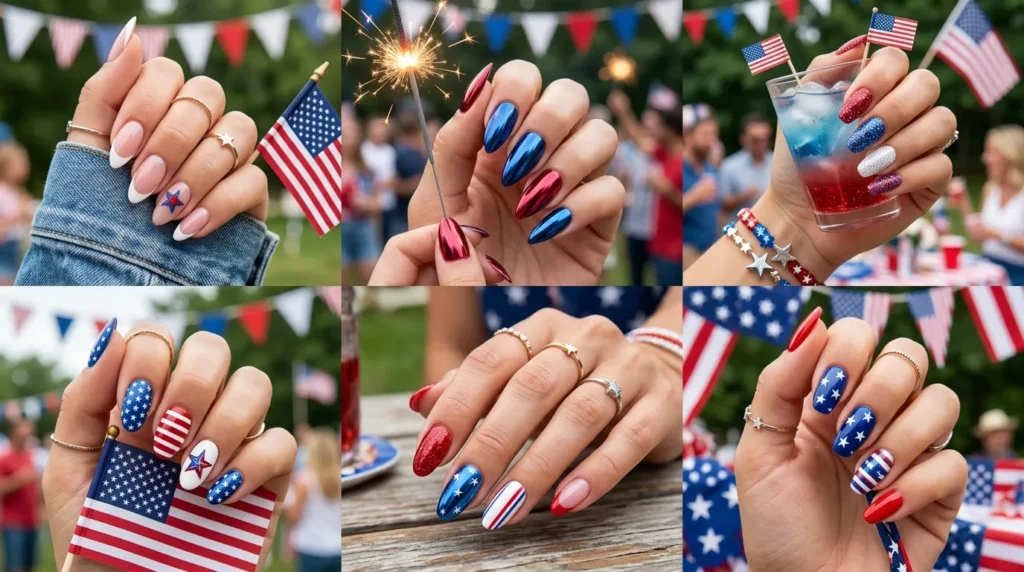 Popular patriotic nail styles inspired by summer beauty trends