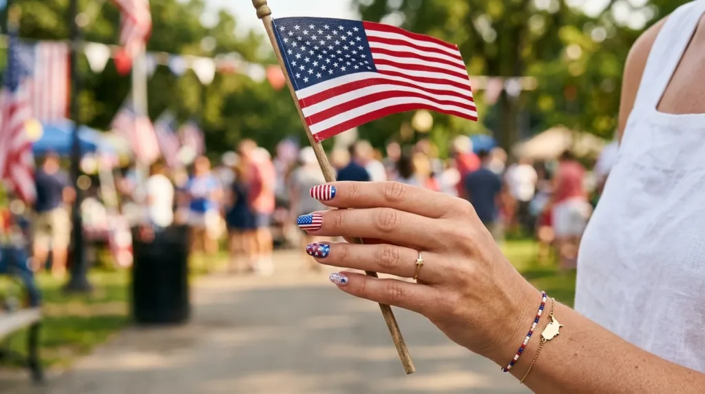 Festive summer manicure inspired by Independence Day celebrations
