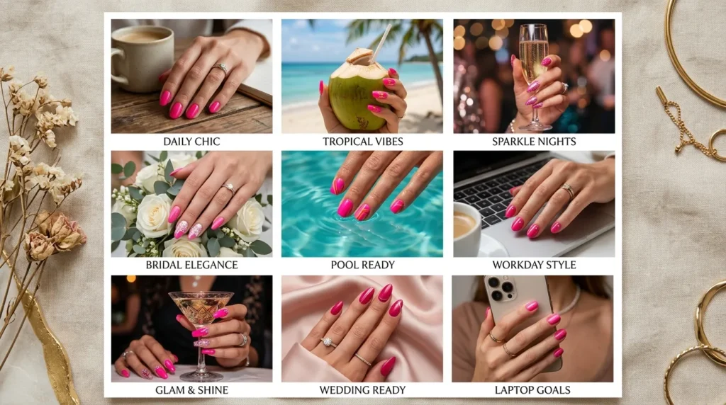 Manicure styles suitable for parties and weddings