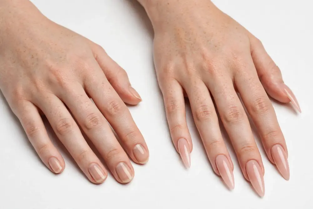 Press on nails compared with acrylic overlays