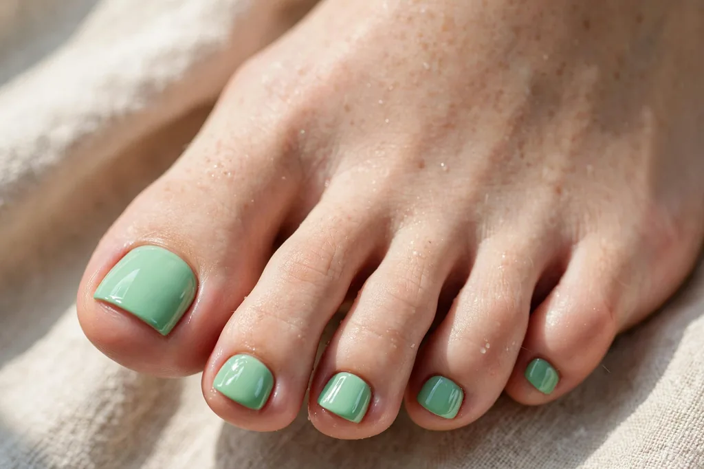 Fresh mint green glossy finish